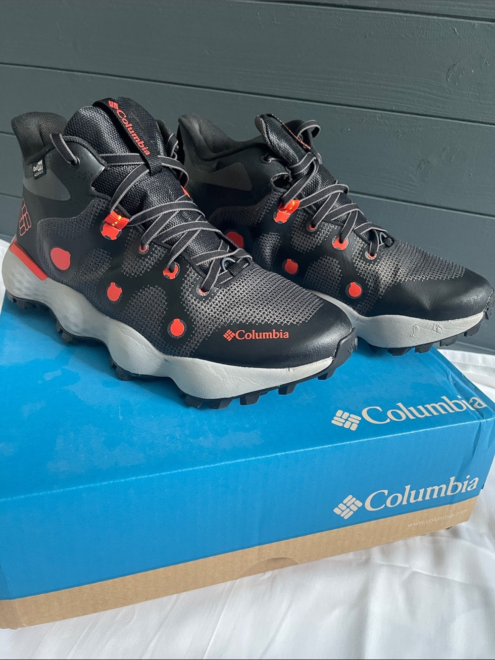 Columbia Black with Red Accent Trail Boots